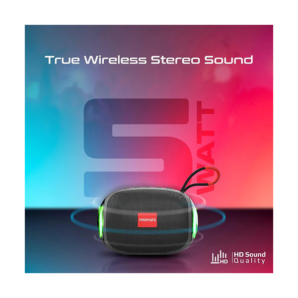 Promate Capsule-3 LumiFlux Black - Wireless Speaker