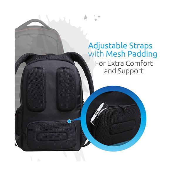 Promate REBEL-BP, Laptop Backpack with Spacious Design for 15inch Laptop