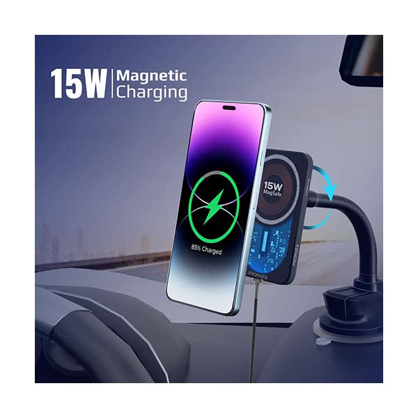 LucidMount-15, 15W MagSafe Transparent Car Wireless Charger