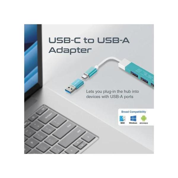 Promate LiteHub-4 4-in-1 Multi-Port USB-C Data Hub