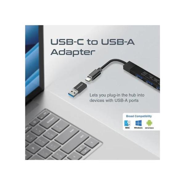 Promate LiteHub-4 4-in-1 Multi-Port USB-C Data Hub