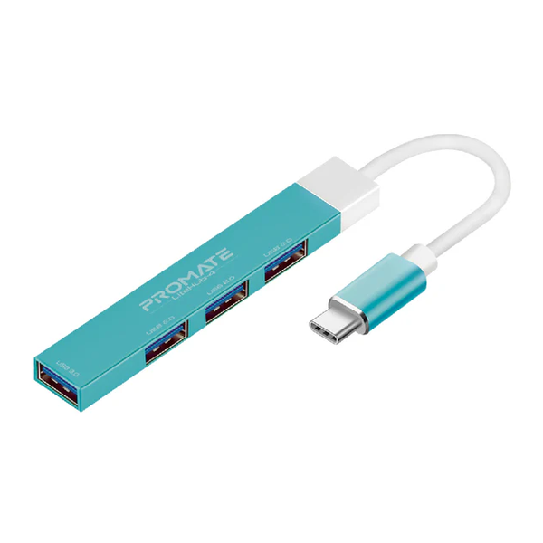 Promate LiteHub-4 4-in-1 Multi-Port USB-C Data Hub