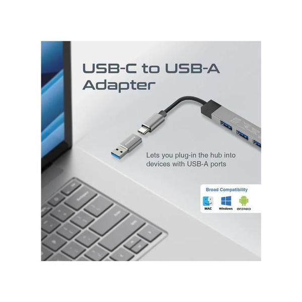 Promate LiteHub-4 4-in-1 Multi-Port USB-C Data Hub