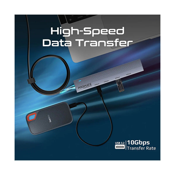Promate LITEHUB-PRO, Multi-Port 10Gbps USB-C Data Hub