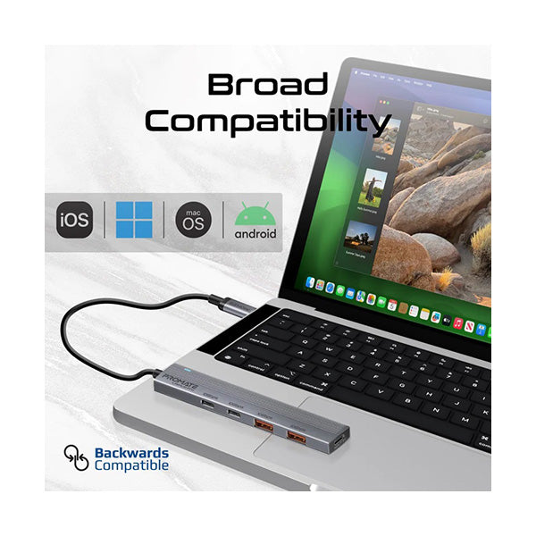 Promate LITEHUB-PRO, Multi-Port 10Gbps USB-C Data Hub