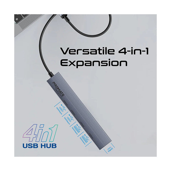 Promate LITEHUB-PRO, Multi-Port 10Gbps USB-C Data Hub