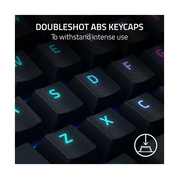 Razer BlackWidow V4, Green Mechanical Switches, 6 Dedicated Macro Keys, 2-Side Underglow and Per-Key Lighting, Mechanical Gaming Keyboard Chroma RGB - RZ03-04690100-R3M1