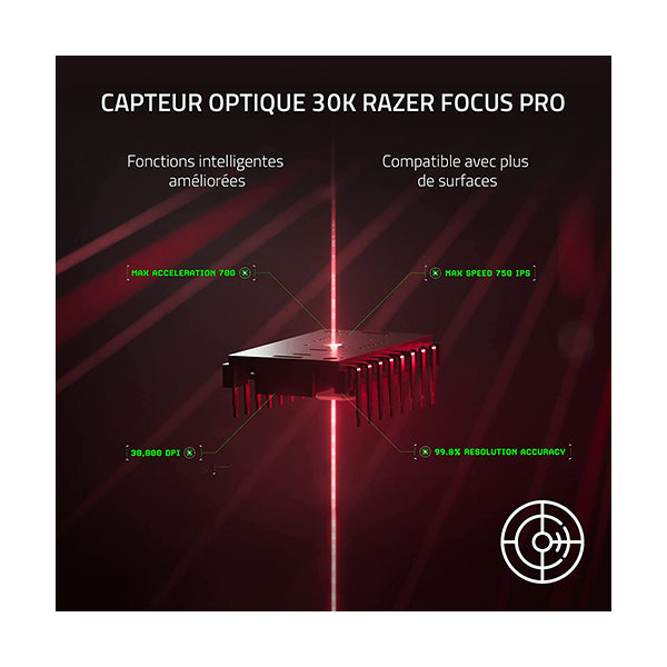 Razer DeathAdder V3 Pro - Lightweight Ergonomic Wireless Esports Mouse (63g Lightweight Design, Focus Pro 30K Optical Sensor, Gen-3 Mouse Switches, HyperSpeed Wireless) Black - RZ01-04630100-R3G1