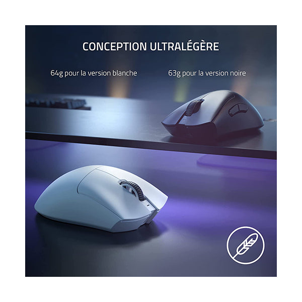 Razer DeathAdder V3 Pro - Lightweight Ergonomic Wireless Esports Mouse (63g Lightweight Design, Focus Pro 30K Optical Sensor, Gen-3 Mouse Switches, HyperSpeed Wireless) Black - RZ01-04630100-R3G1