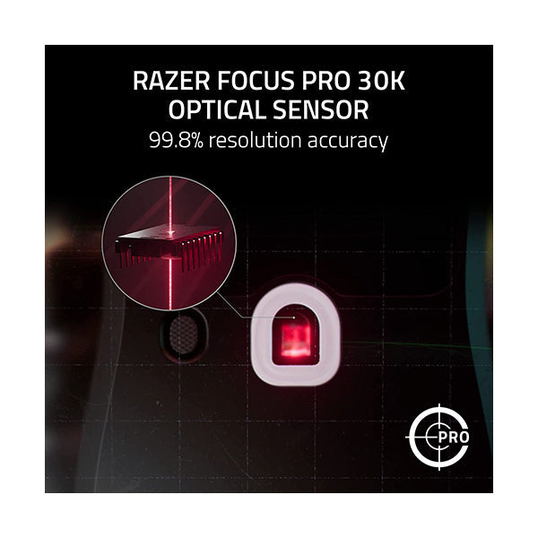 Razer Viper V2 Pro HyperSpeed Wireless Gaming Mouse: 58g Ultra-Lightweight - Optical Switches Gen-3 - 30K Optical Sensor - On-Mouse DPI Controls - 80hr Battery - USB Type C Cable Included - RZ01-04390100-R3G1