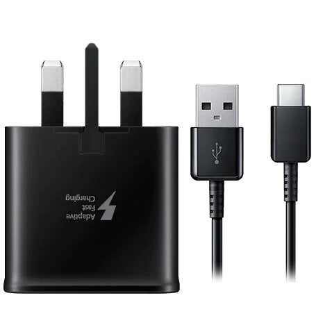 Samsung 15W Super Fast Charging USB Plug and USB-C Cable-Black