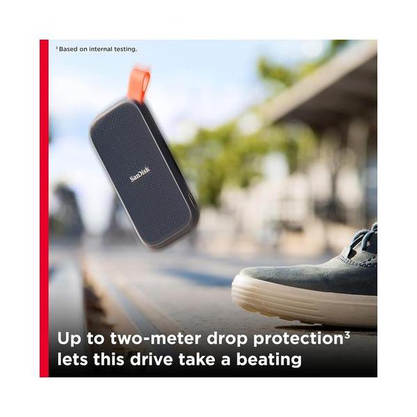 anDisk 2TB Extreme PRO Portable SSD with USB4, Up to 3800 MB/s Read and 3700MB/s Write, USB-C, USB 3.2, Backwards Compatible, IP65 Water and Dust Resistance - SDSSDE82-2T00-G25