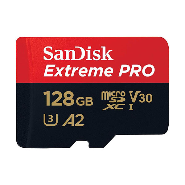 SanDisk Extreme Pro MicroSDXC 128GB + SD Adapter 190mb/s 90mb/s A2 C10 V30 U - SDSQXCD-128G-GN6MA