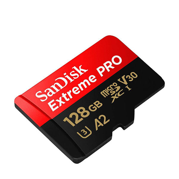 SanDisk Extreme Pro MicroSDXC 128GB + SD Adapter 190mb/s 90mb/s A2 C10 V30 U - SDSQXCD-128G-GN6MA