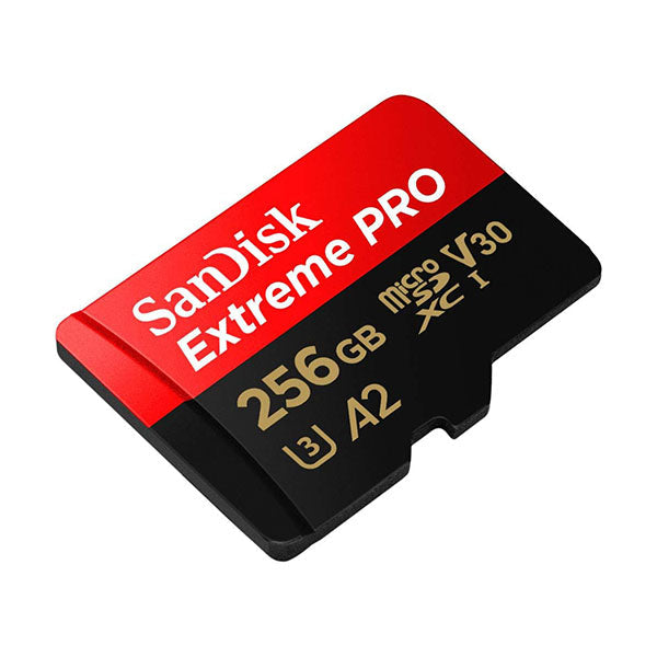 SanDisk Extreme Pro MicroSDXC 256GB + SD Adapter 190mb/s 90mb/s A2 C10 V30 U - SDSQXCD-256G-GN6MA