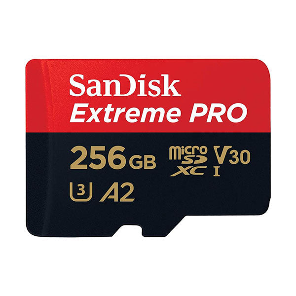 SanDisk Extreme Pro MicroSDXC 256GB + SD Adapter 190mb/s 90mb/s A2 C10 V30 U - SDSQXCD-256G-GN6MA