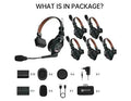 Hollyland 6-person Noise Cancelling Intercom Headset Full Duplex System