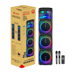 Board-x Speaker Karaoke DR-1213 3x12 Inch, 2 Microphones