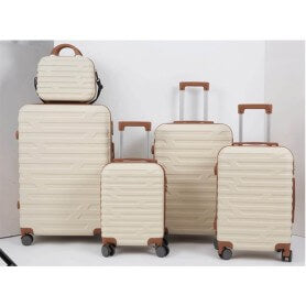 Board-X SUITCASE BAG 5 PIECES SET FOR TRAVEL BEIGE
