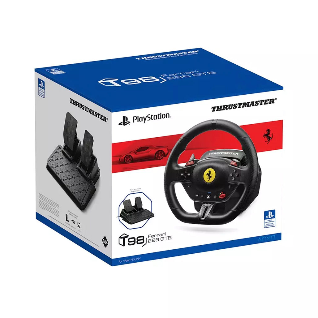 Thrustmaster T98 Ferrari 296 GTB Racing Wheel and Pedal Set For PS5, PS4 & PC