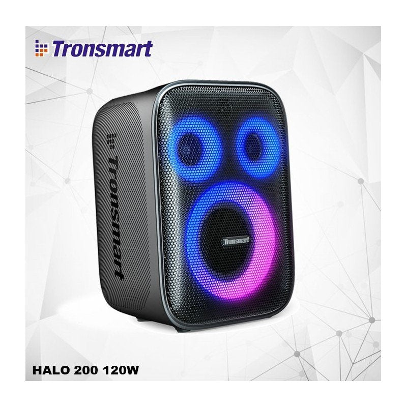 Tronsmart Halo 200 120W Karaoke Bluetooth Party Speaker with Sound Pulse Audio & Built-in Power bank, Up to 18 Hours of Playtim