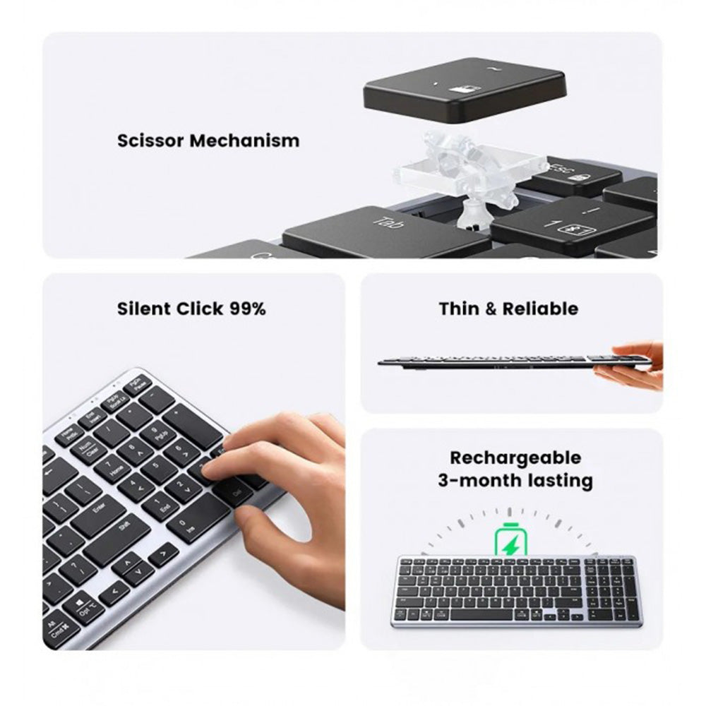 UGREEN Ultra Slim Wireless & Bluetooth Keyboard | 15258