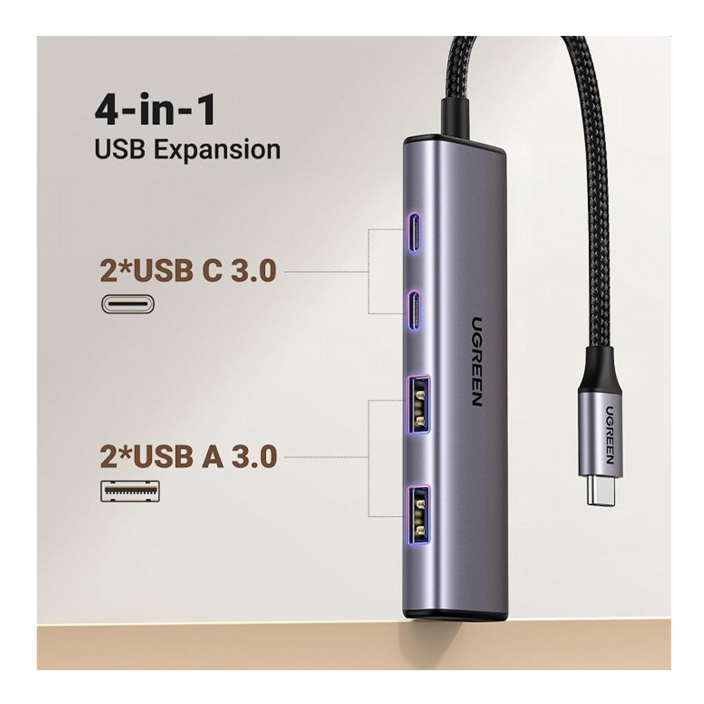 UGREEN 4-in-1 USB-C Hub (2x USB 3.0 + 2x USB-C)