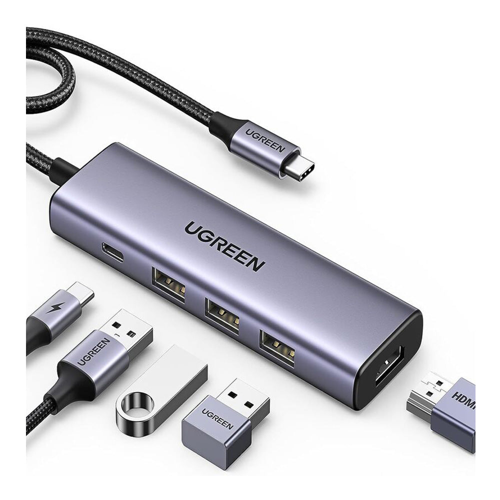 UGREEN 5-in-1 USB-C Hub (USB-C PD 100W + 4K HDMI@60Hz + 3x USB-A 3.0)