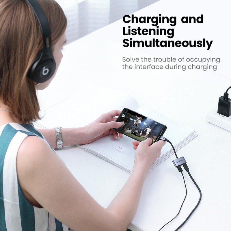 UGREEN 2-in-1 Type-C to Type-C Audio + PD USB-C Charging Adapter - CM232 6016