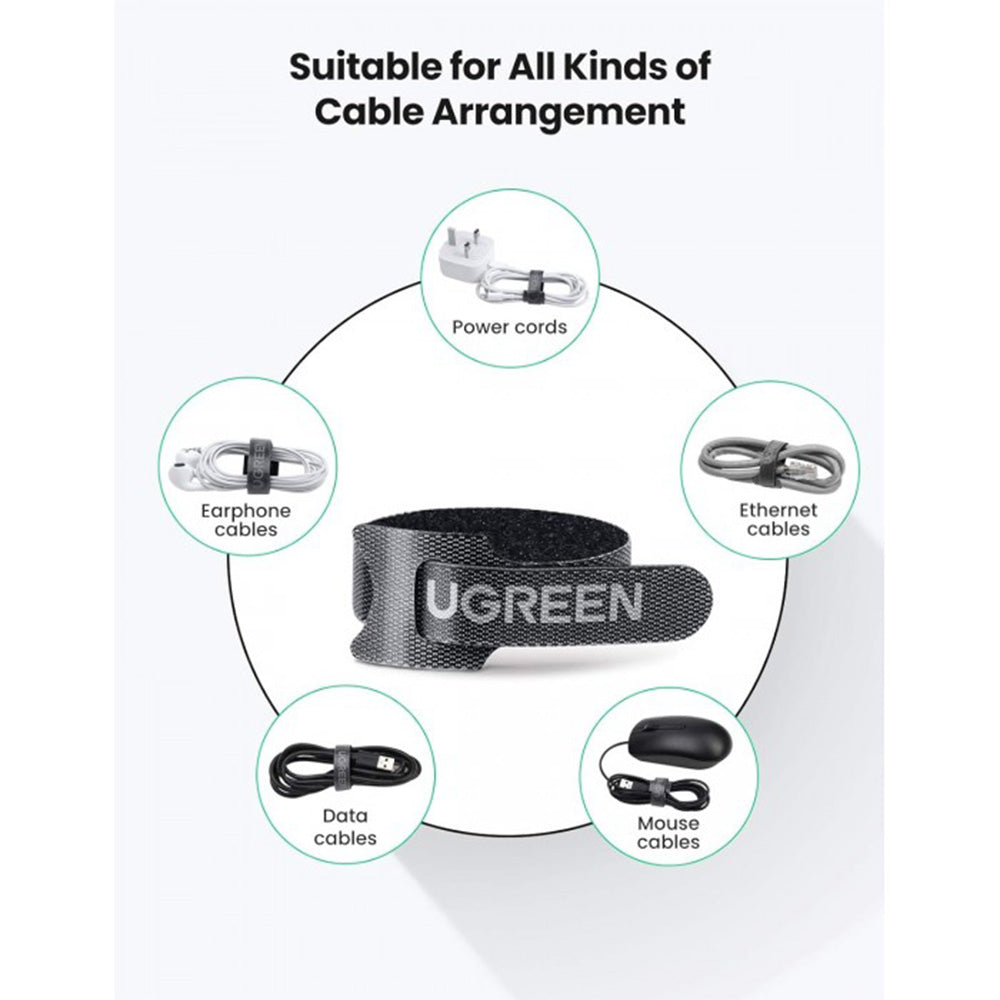 UGREEN Reusable Magic Tie Hook and Loop Small Tape Pack of 20