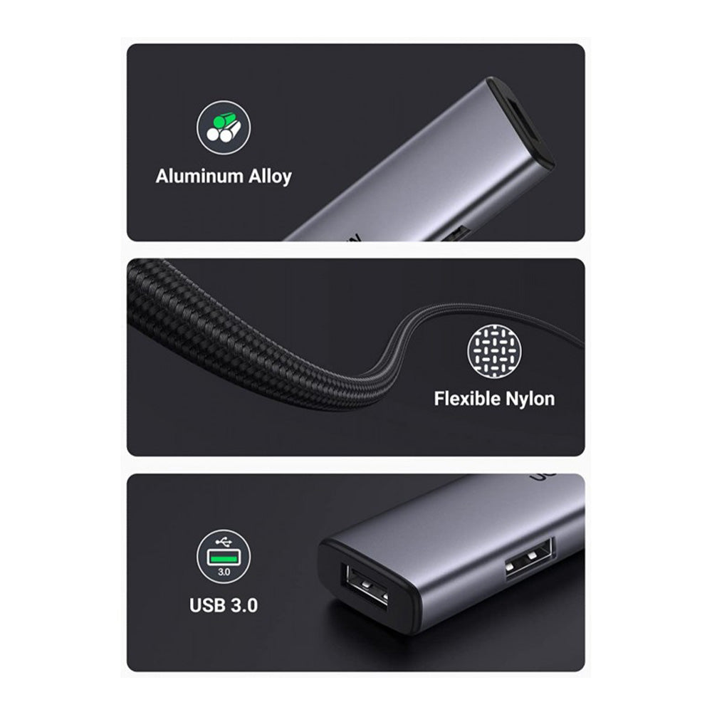 UGREEN 5-in-1 USB-A Hub (4x USB-A + USB-C)