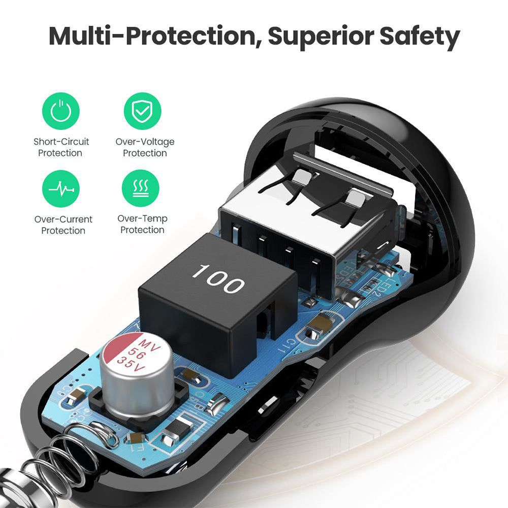 UGREEN 24W Dual USB Fast Car Charger