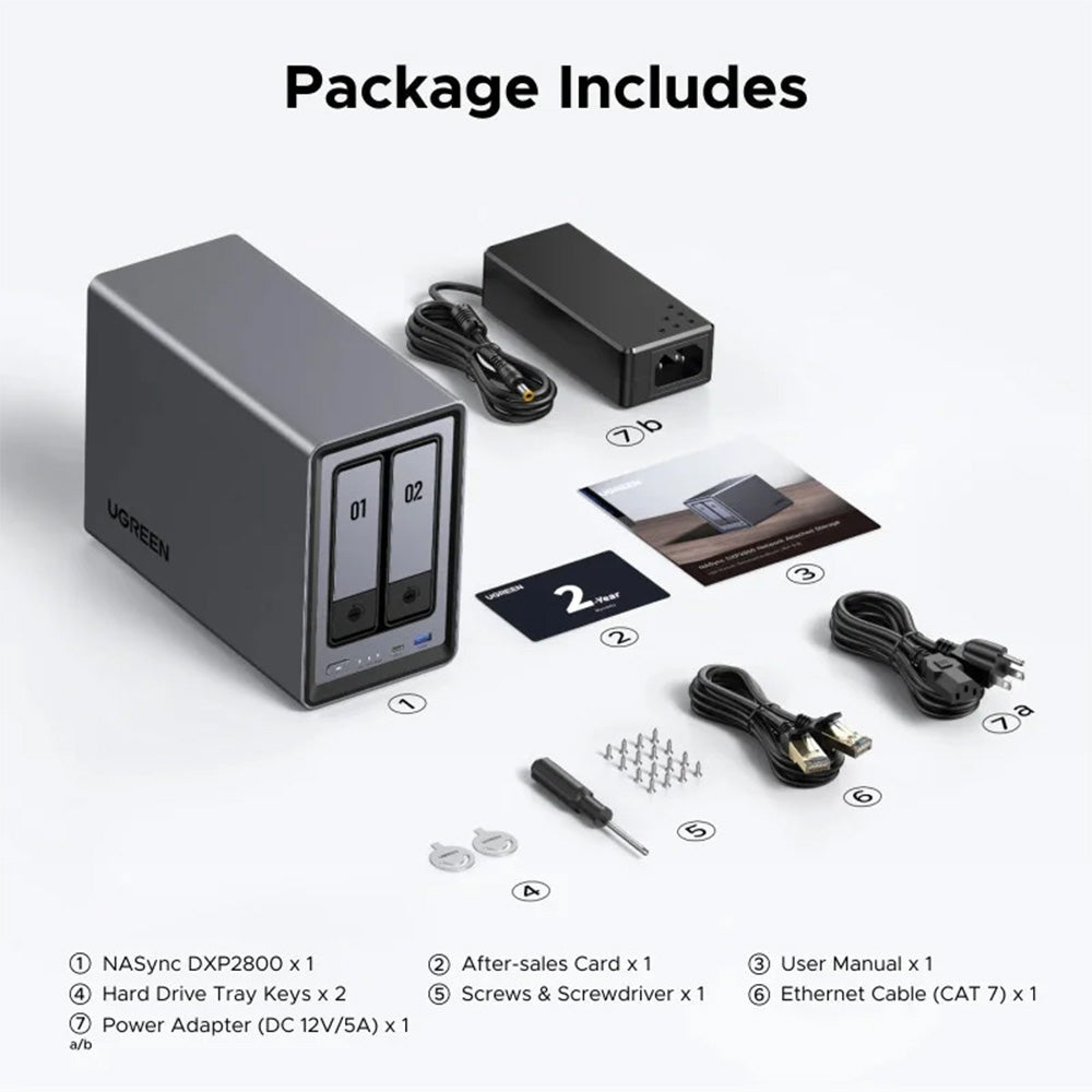 UGREEN Network Attached Storage Dxp2800 - 76Tb