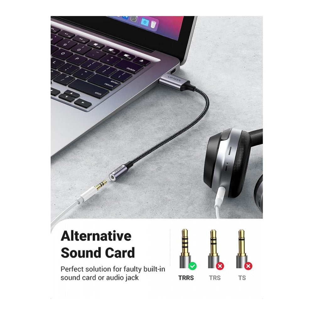 UGREEN USB-A to 3.5mm Jack Audio Adapter