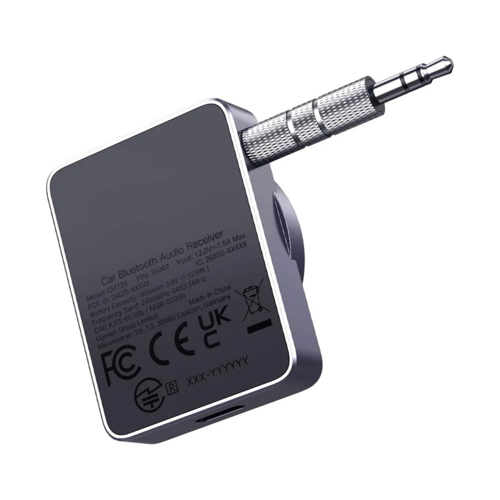 UGREEN 5.4 Bluetooth Car Adapter — Wireless AUX Receiver with Noise Cancellation - CM724 35003