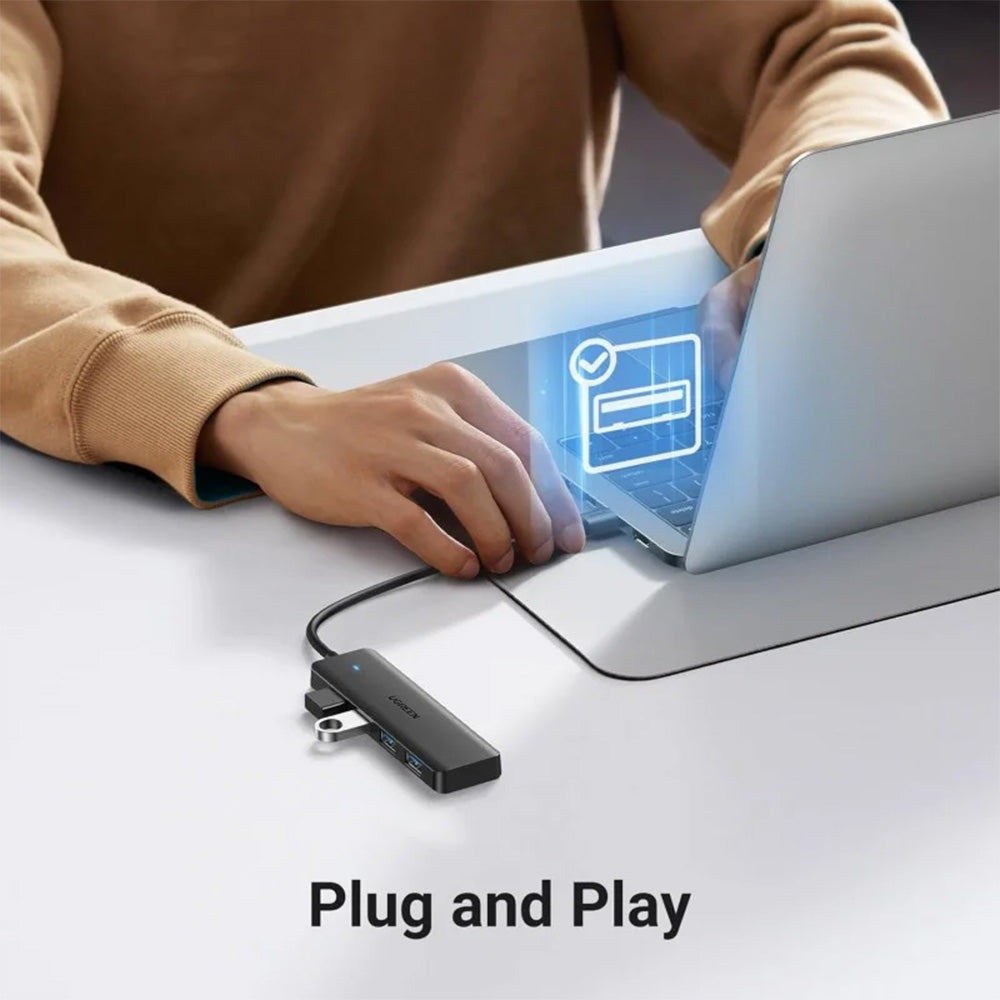 UGREEN USB 3.0 to 4- Port USB 3.0 Hub, with Power Port - 1M