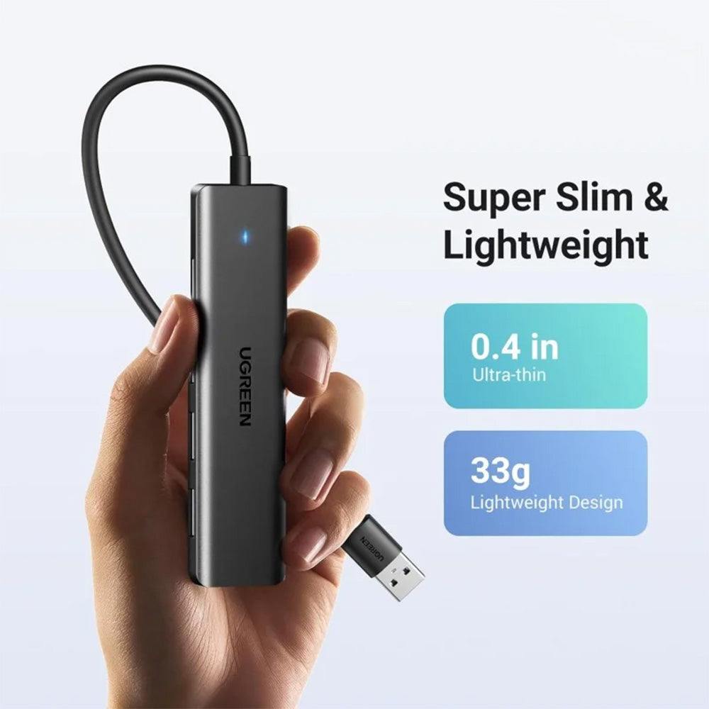 UGREEN USB 3.0 to 4- Port USB 3.0 Hub, with Power Port - 1M