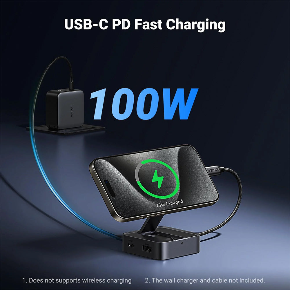 UGREEN 4-IN-1 Magnetic USB-C Hub for Phone, 4K@60Hz 100W PD