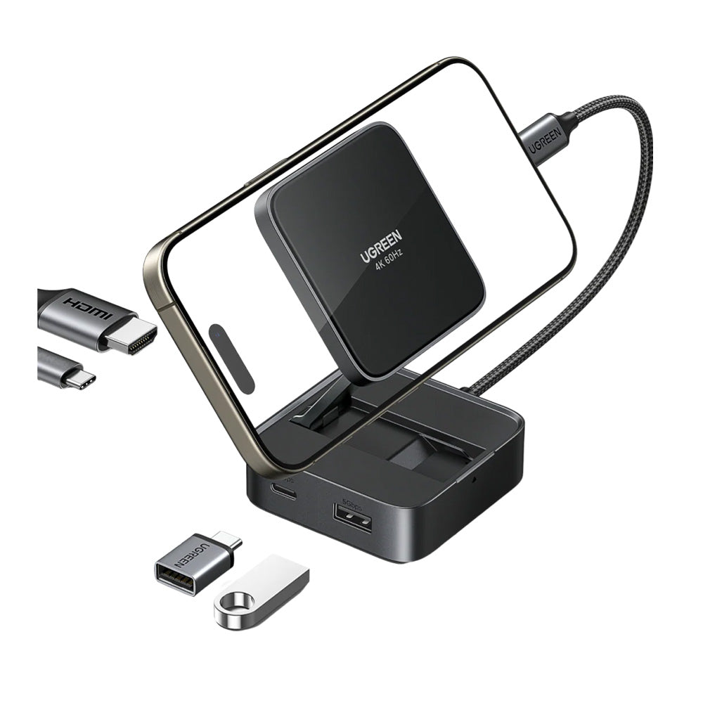 UGREEN 4-IN-1 Magnetic USB-C Hub for Phone, 4K@60Hz 100W PD