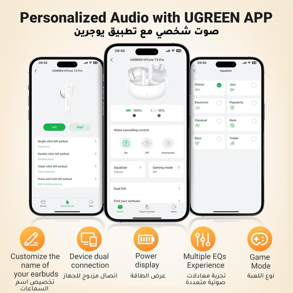 UGREEN HiTune T3 Pro Bluetooth 5.4 Earbuds