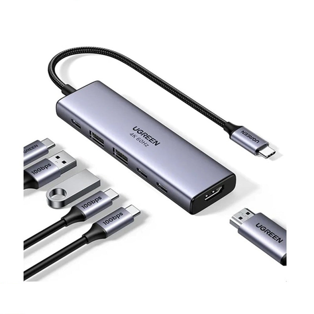 UGREEN 6-in-1 USB-C HUB Docking Station 2x USB 3.2 + 2 USB-C 3.2 + Lan RJ45 + USB-C Power Delivery Port - CM512 45320