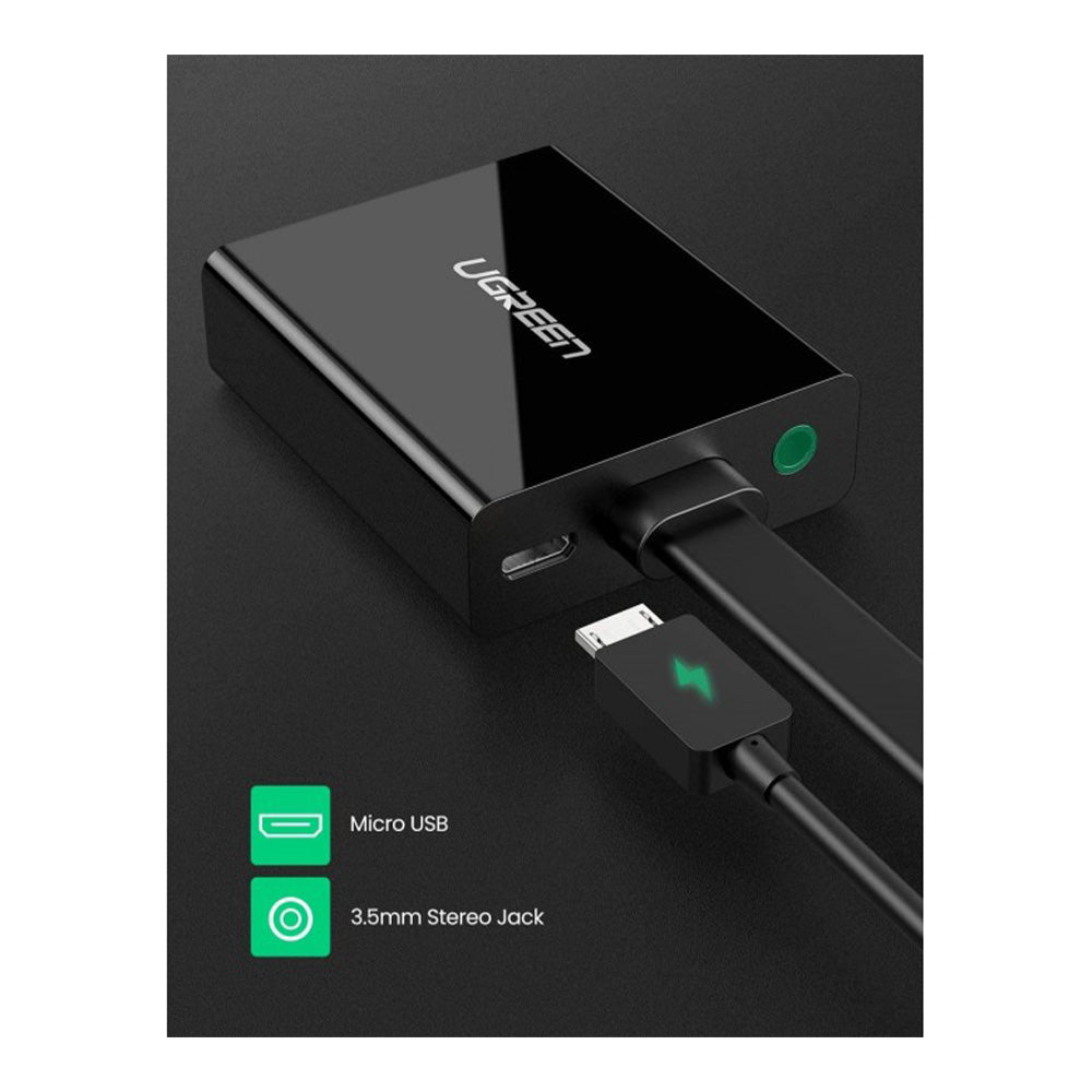 UGREEN HDMI to VGA Adapter Cable With 3.5mm Audio Full HD | 40248