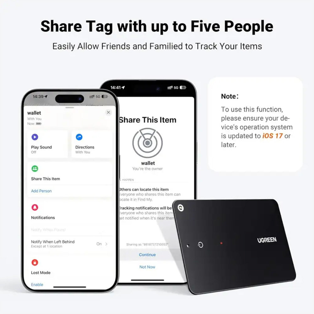 UGREEN Ultra-Slim Bluetooth Tracker for Wallets & Keys