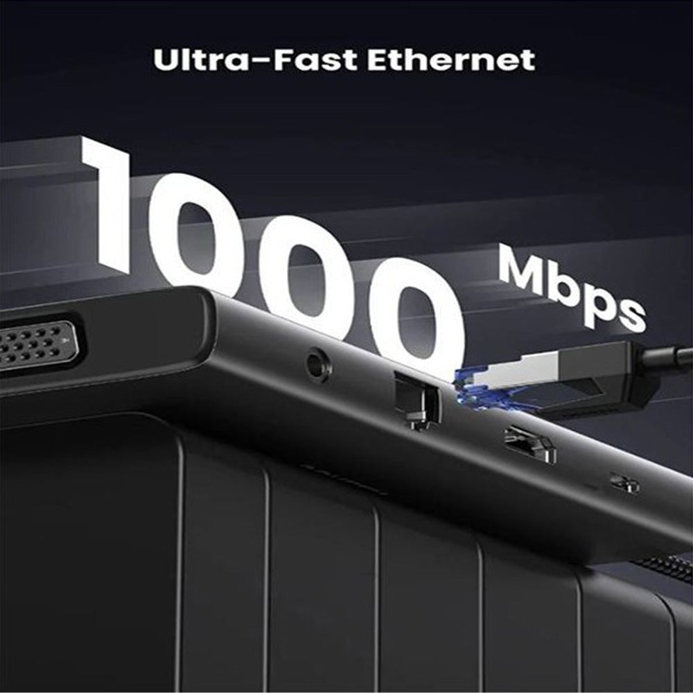 UGREEN 11-in-1 USB-C HUB Docking Station 2x USB + 2X USB-C + 4K HDMI + VGA + RJ45 + SD/TF + Aux + PD Port - CM639 45520