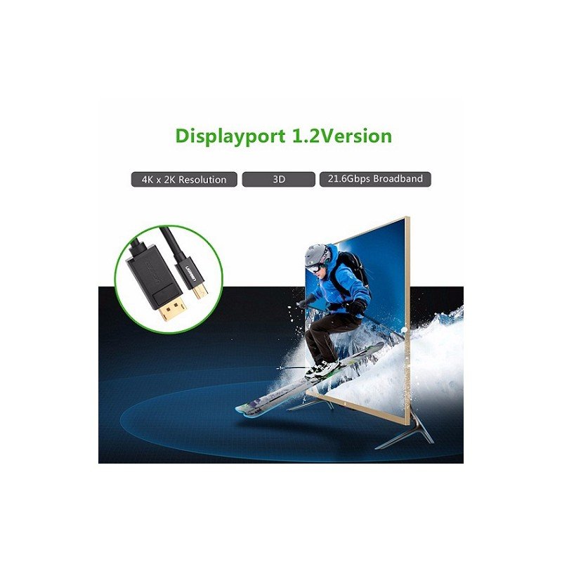 UGREEN 4K Mini Display Male to Display Male Cable, Available in 1.5M - MD105 1047