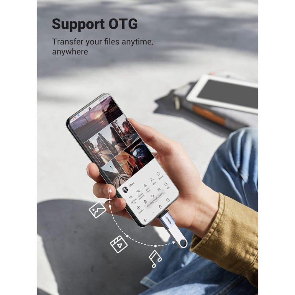 UGREEN OTG Cable Adapter From USB-C 3.1 Male to USB-A 3.0 Female - US154 30701