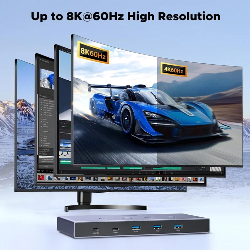 UGREEN 8K 4Ports HDMI KVM Switch Box