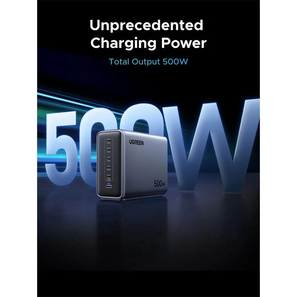 UGREEN Nexode 500W GaN Technology Charging Station, 6‑Ports with 240W Single‑Port