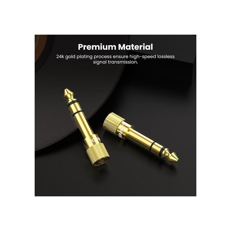 UGREEN 6.35mm Male To 3.5mm Female Adapter, Gold Plated Connector - 2050