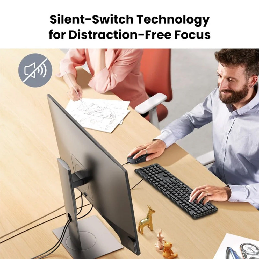 UGREEN Wired Eng/Arabic Keyboard & Mouse Combo